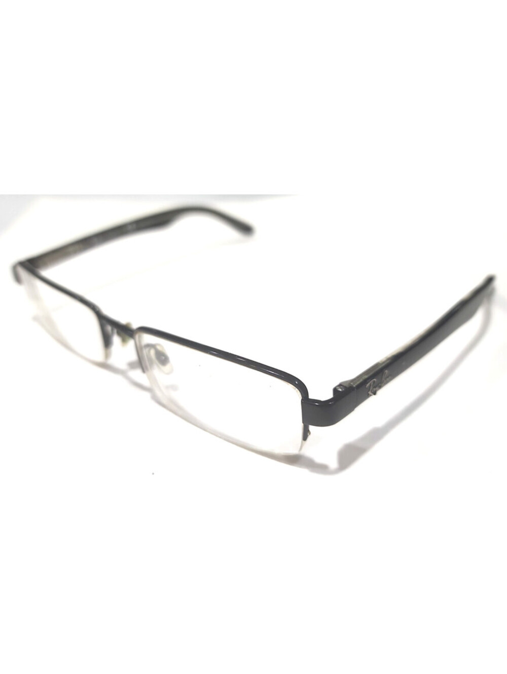 Ray Ban RB8588 1017 Black Titanium Half Rim Eyeglasses 52-19 140 Read